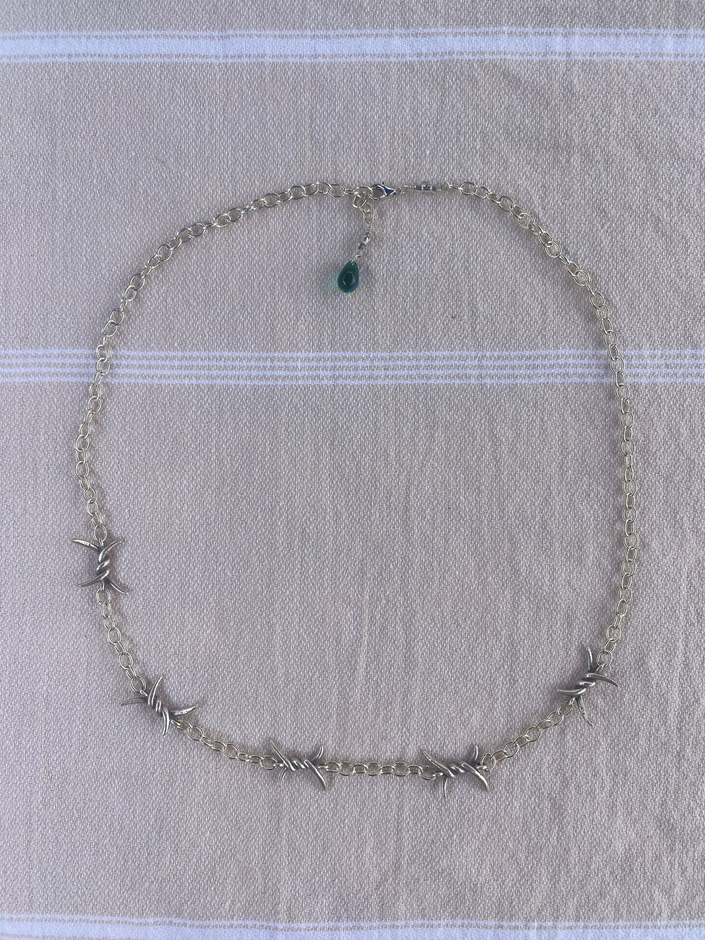 Silver Spiked Necklace