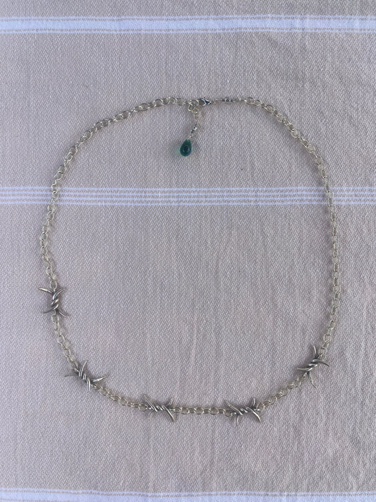 Silver Spiked Necklace