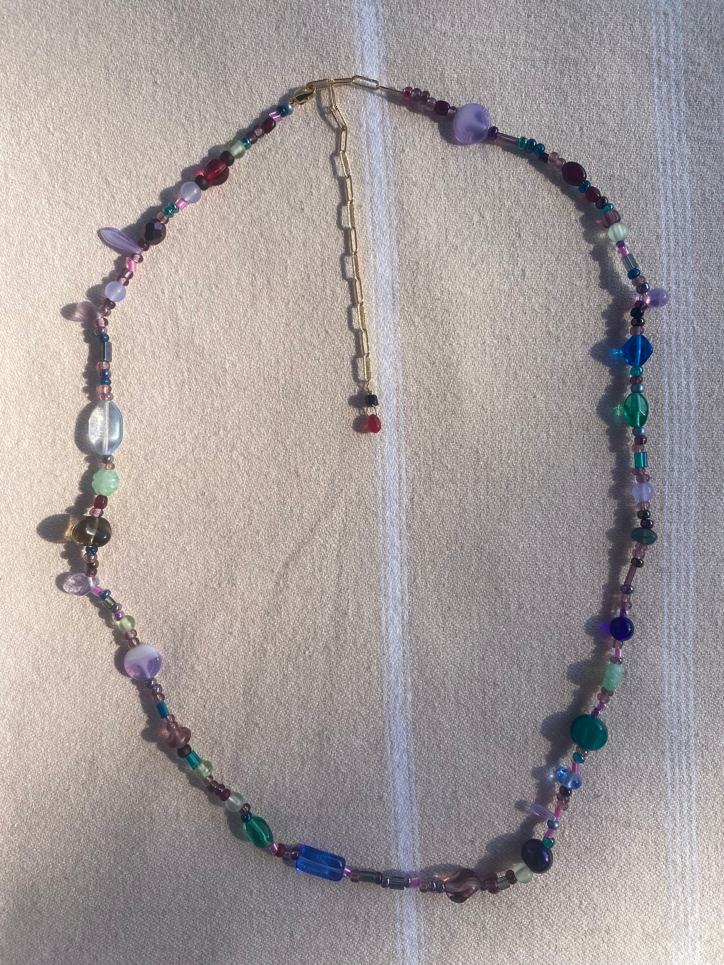 Purple Mixed Bead Waist Chain