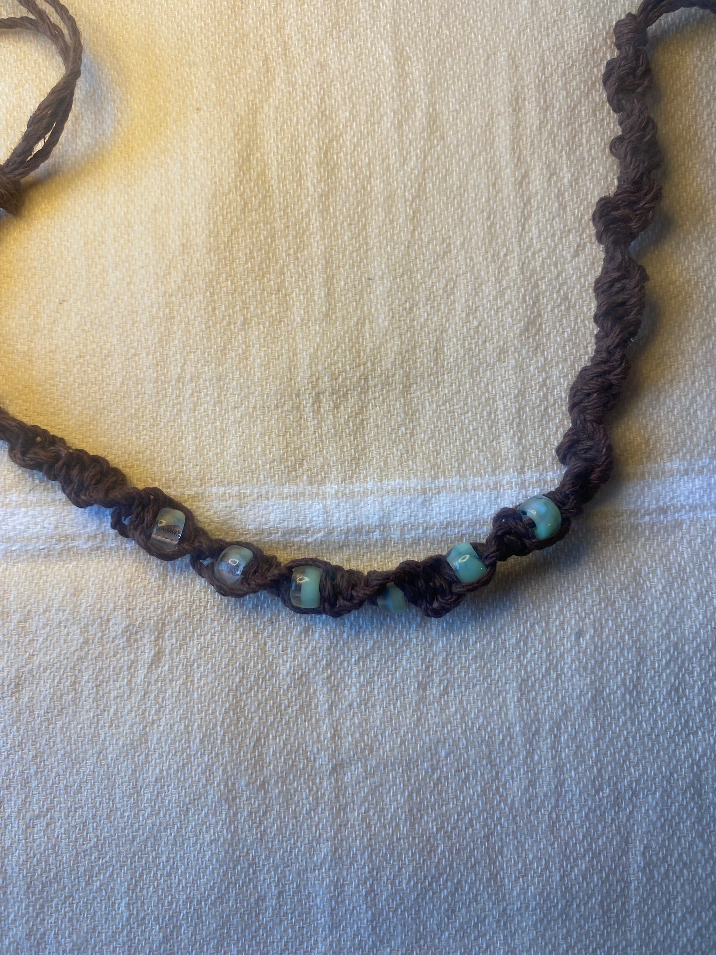 Macrame Beaded Anklet