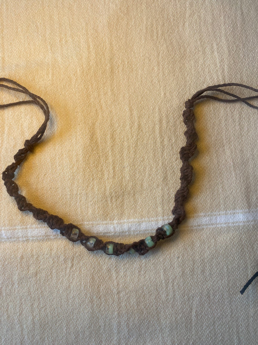 Macrame Beaded Anklet