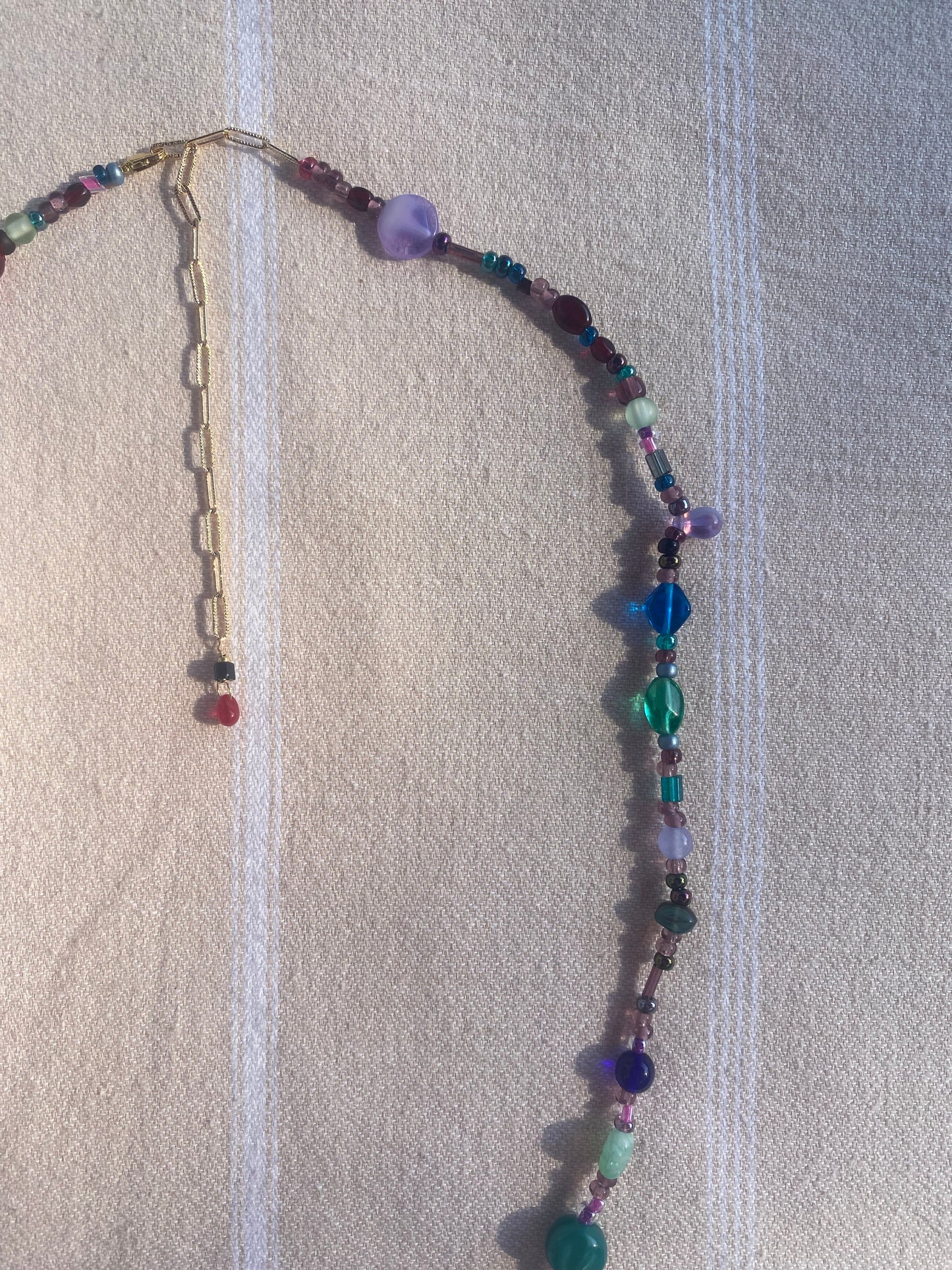 Purple Mixed Bead Waist Chain