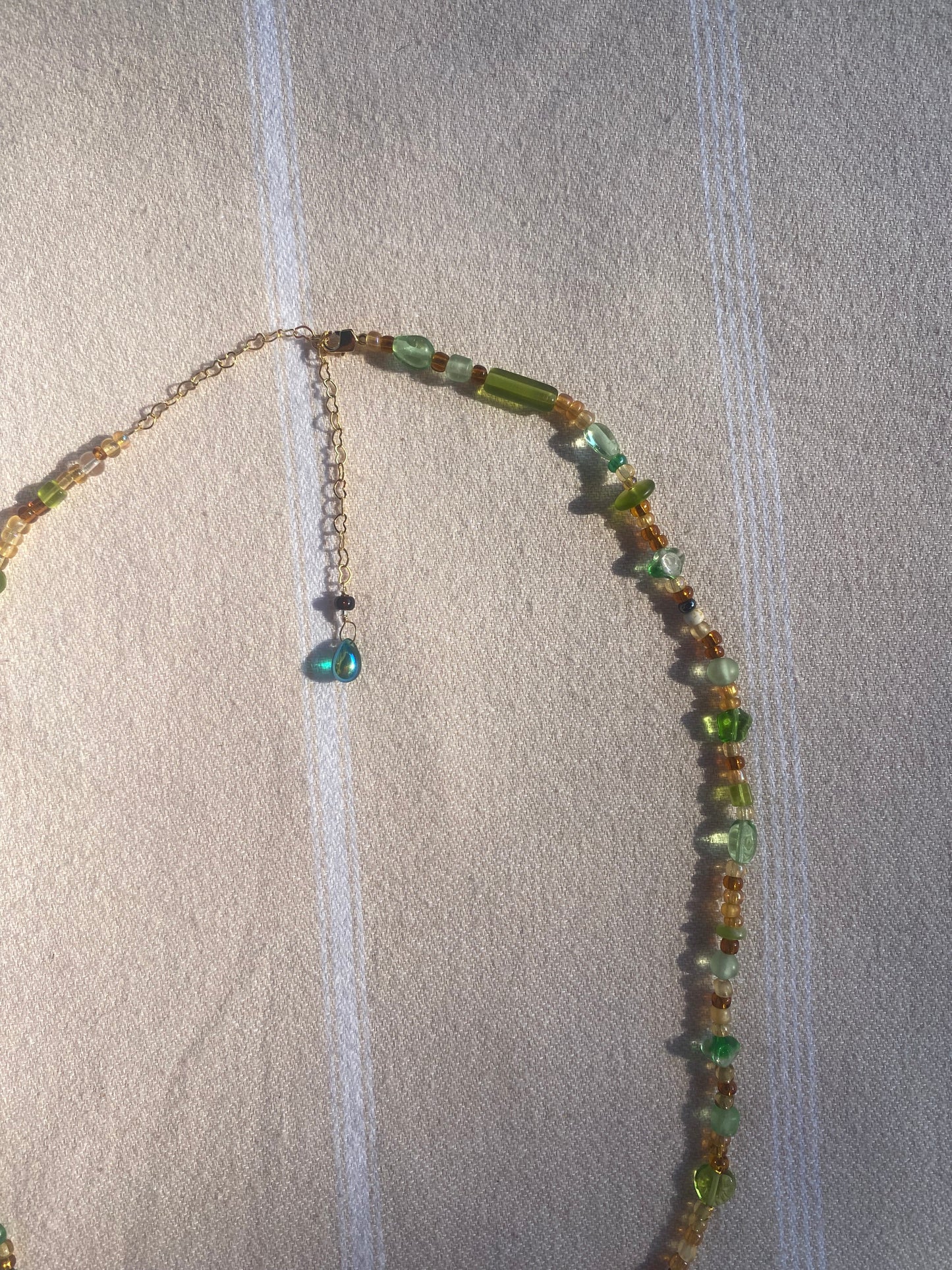 Green Mixed Bead Waist Chain