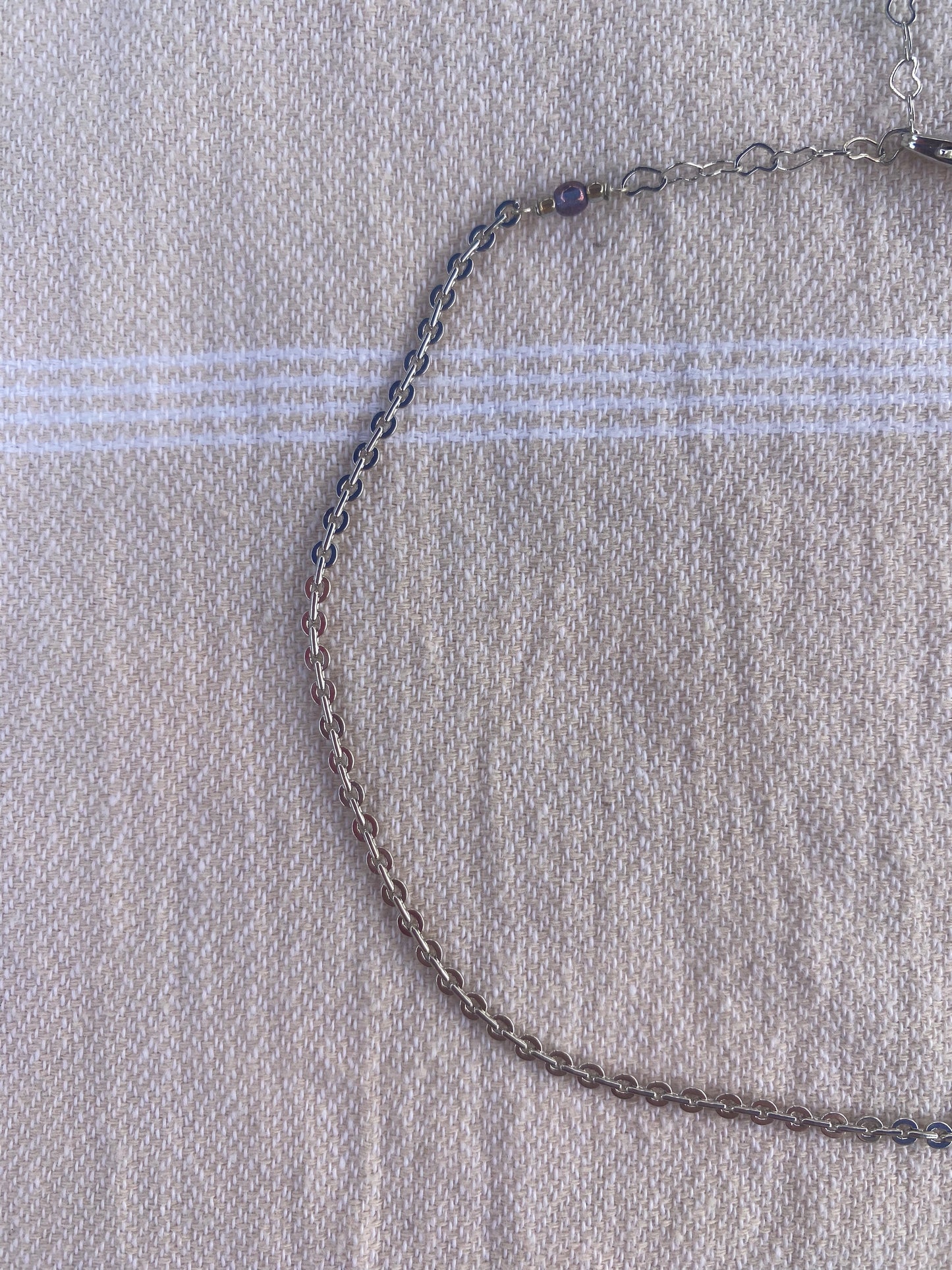 Silver Layering Flat Chain Choker