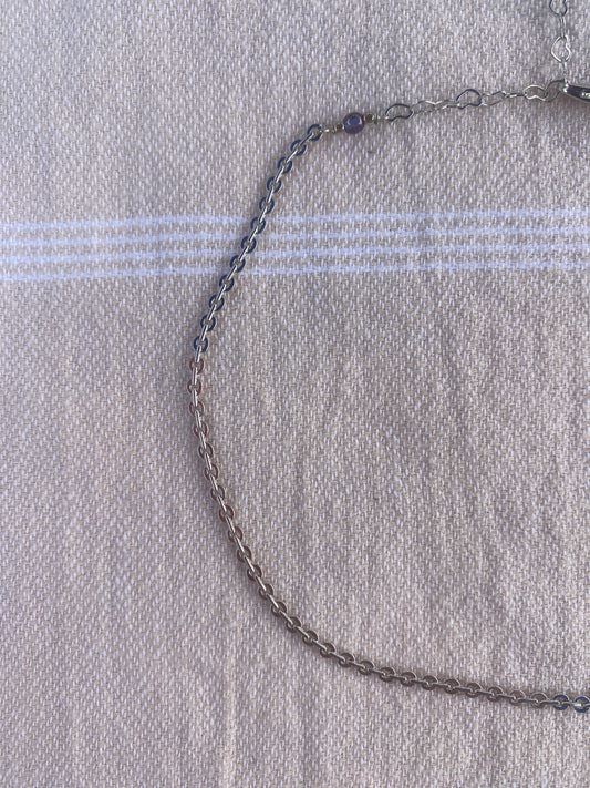 Silver Layering Flat Chain Choker
